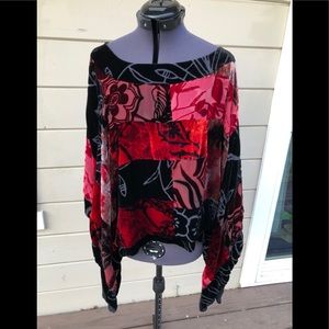 Chico’s velvet multicolored top